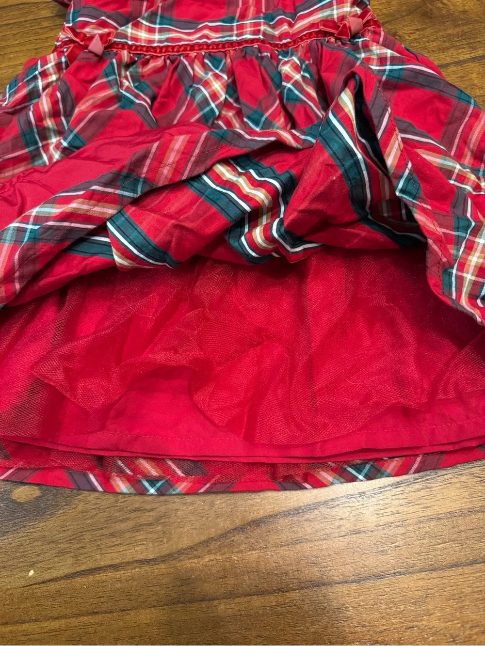 Carter's Red Plaid Holiday Toddler Dress